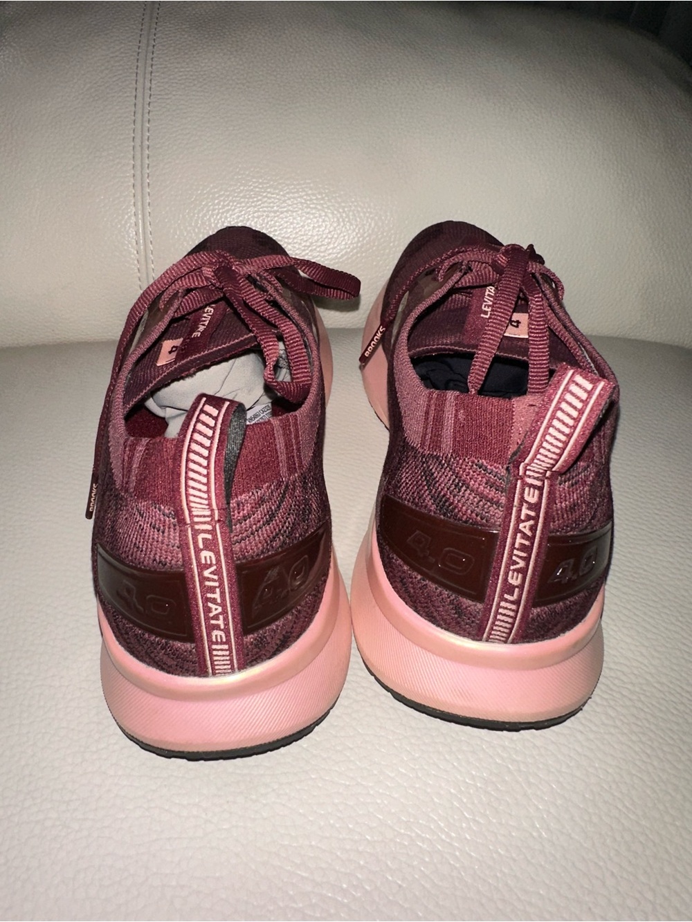 Brooks Womens Maroon and Pink Running Sneakers - Picture 8 of 13